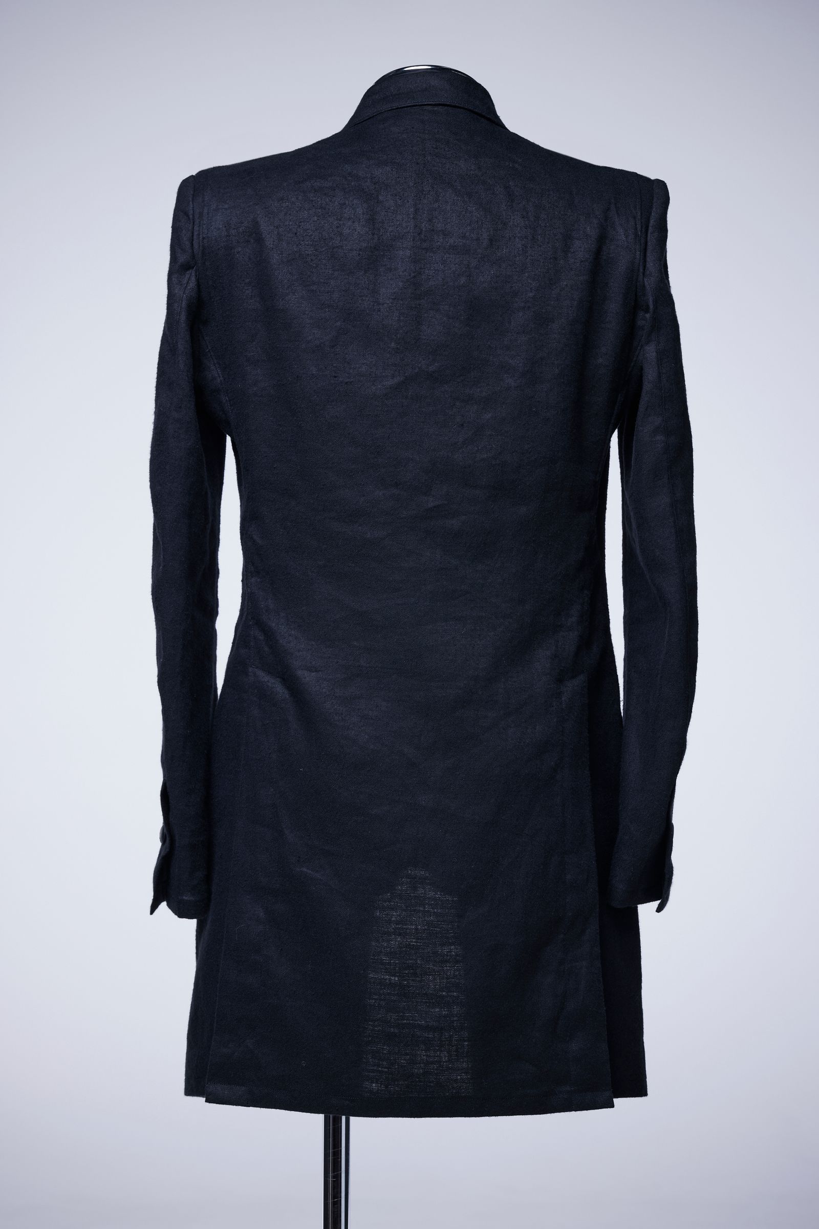 《予約品》 Eco Leather Lapel Long Jacket ジャケット / Black 【THE ONENESS】 6月入荷予定