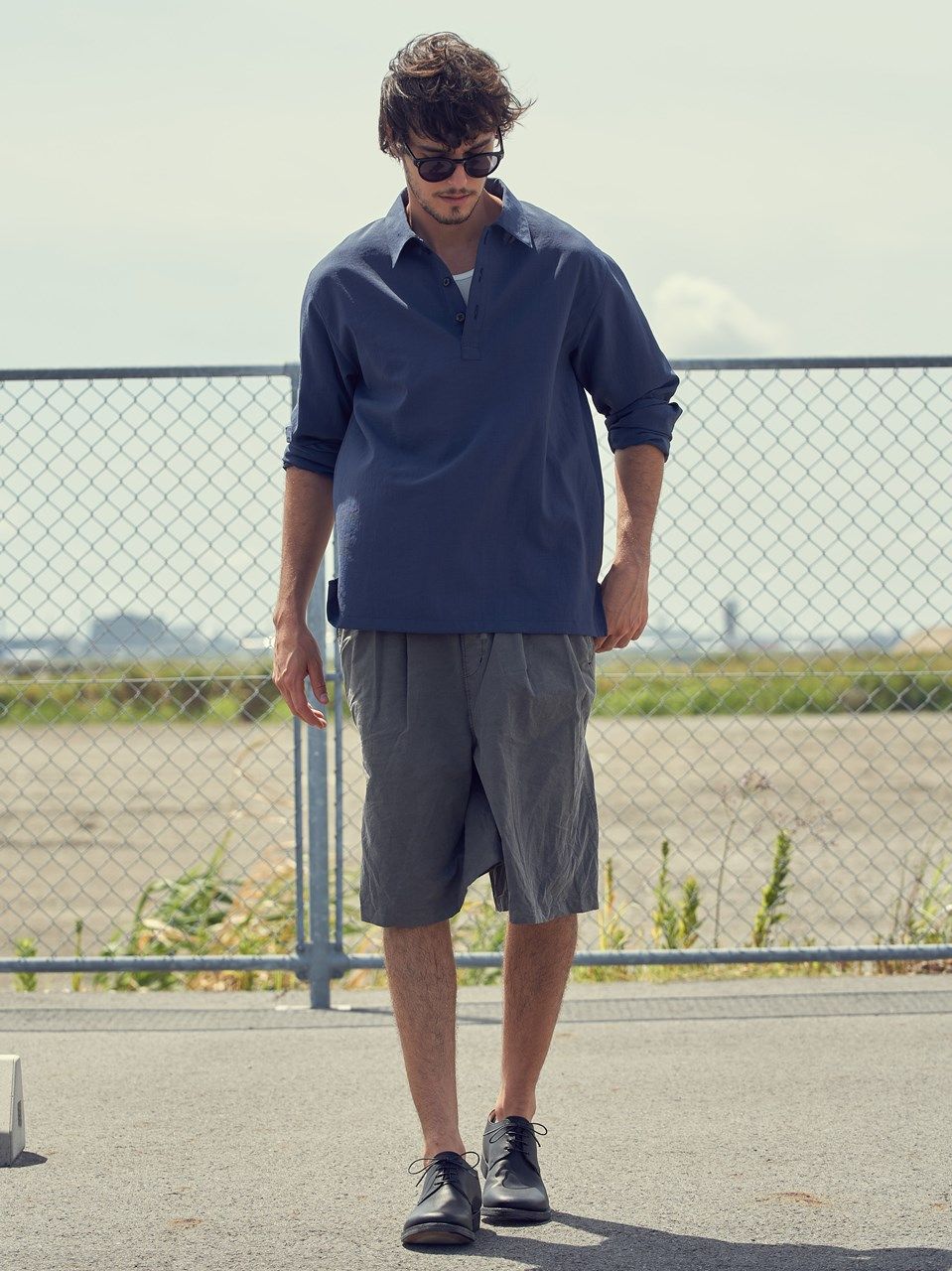 《予約品》 shirt pullover / プルオーバーシャツ / ネイビー