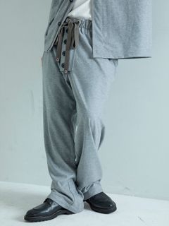 【予約品 】Woolnapp trousers / ウール イージートラウサーズパンツ / 杢グレー