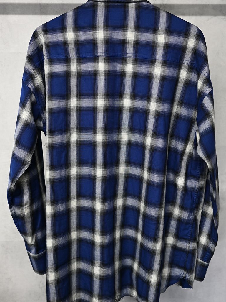 OVER GOWN CHECK SHIRTS  / チェックシャツ / ブルー