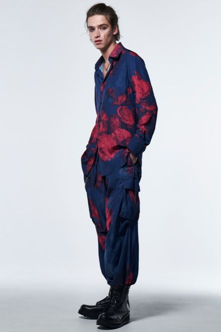 《予約品》 WideCargoPants / ブルー&レッド 【kiryuyrik】 2023年4月以降入荷予定