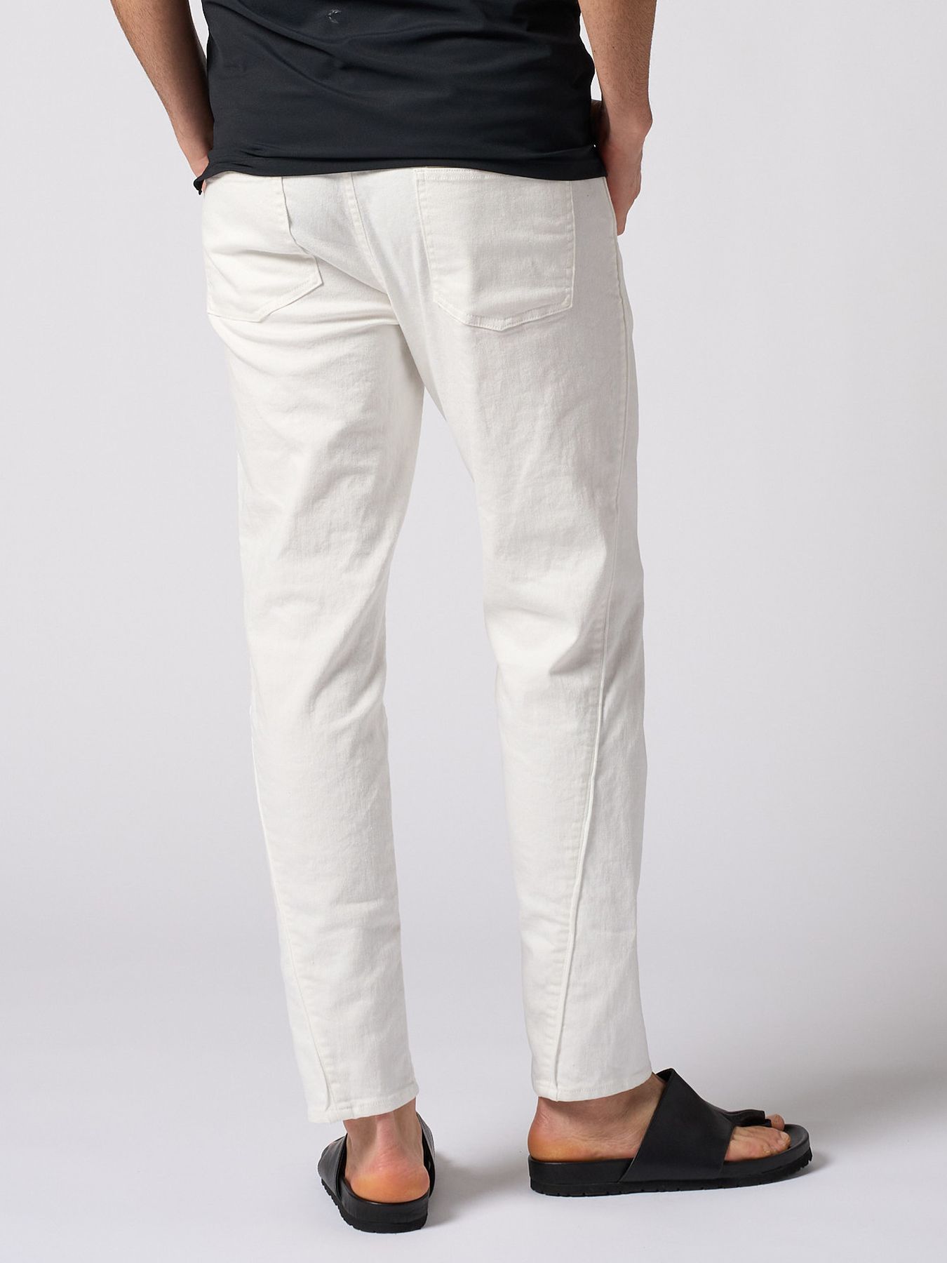 【予約品 1月25日(日) 締切】thin denim easy / シンデニム イージーパンツ / ホワイト