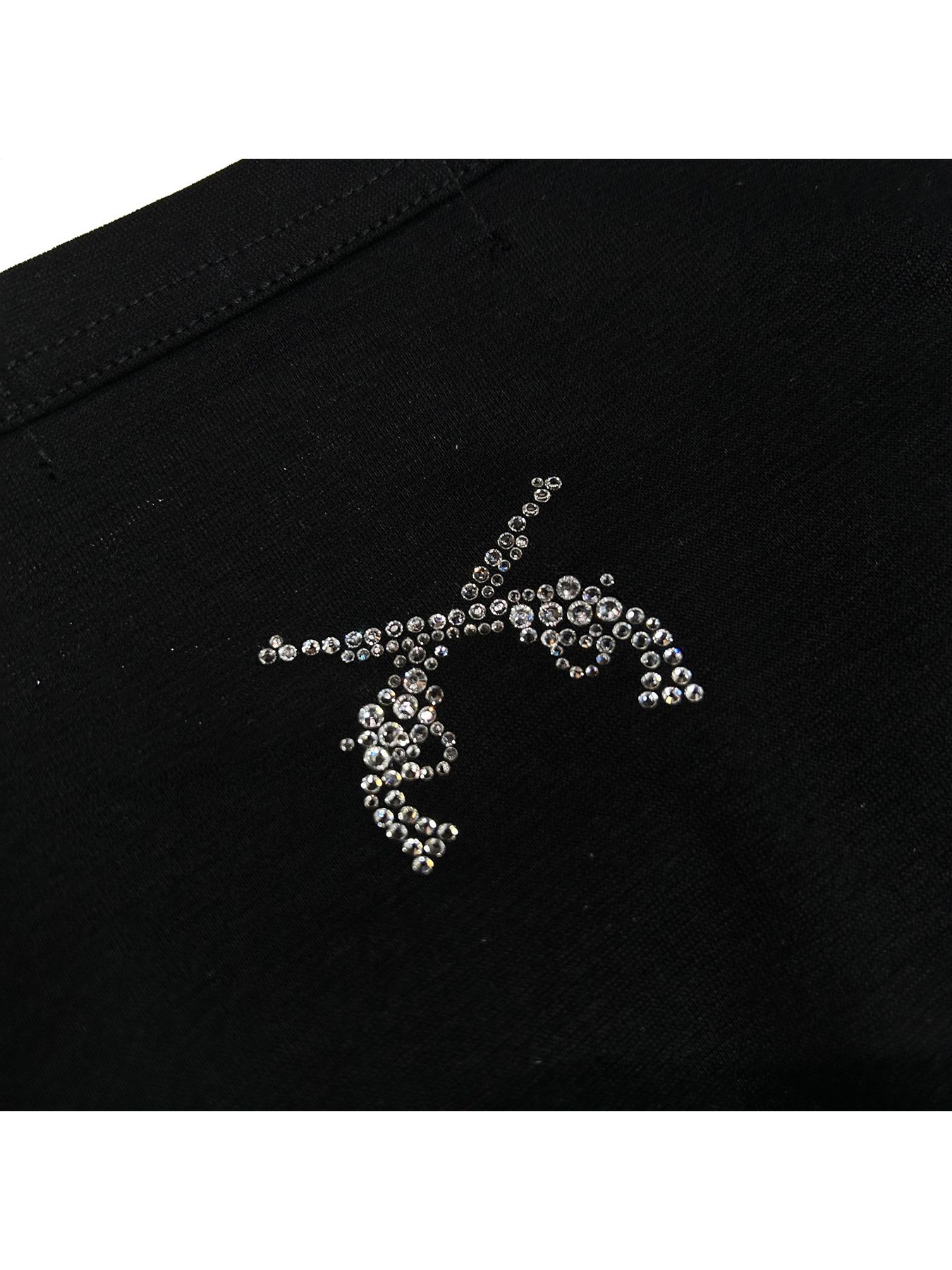 【予約品 8月10日(日) 締切 】WOMENS DRAPE CROSSGUN T / ドレープ クロスガン Tシャツ / クリスタル ブラック