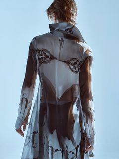 【予約品 1月4日(日) 締切】Flare Shirt / フレアシャツ / ブラック&グレー