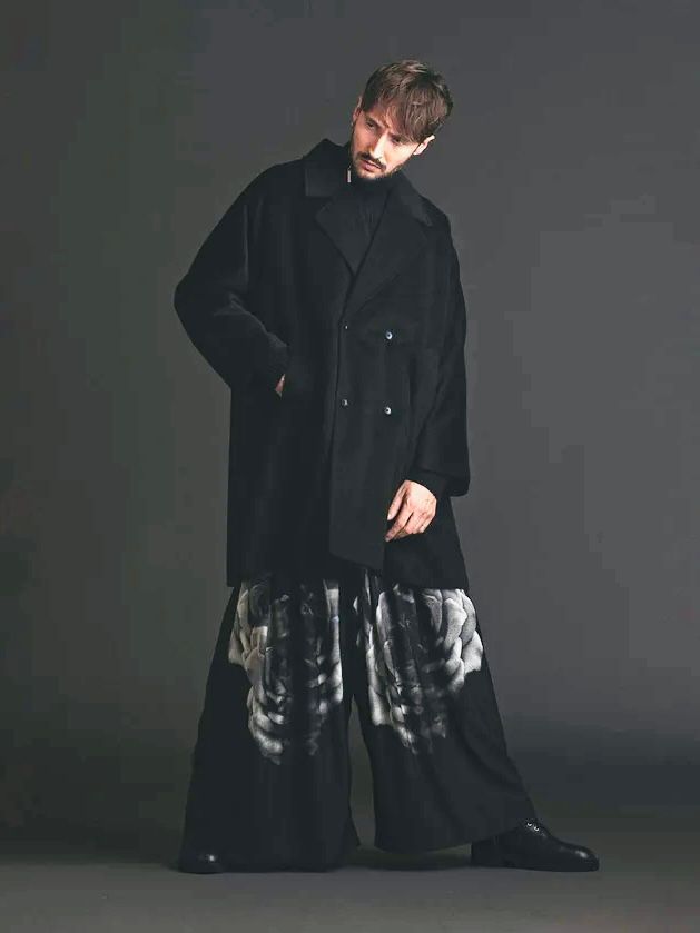 ギャザーバギートラウザーズ 薔薇 455006-022P 【NOID.】