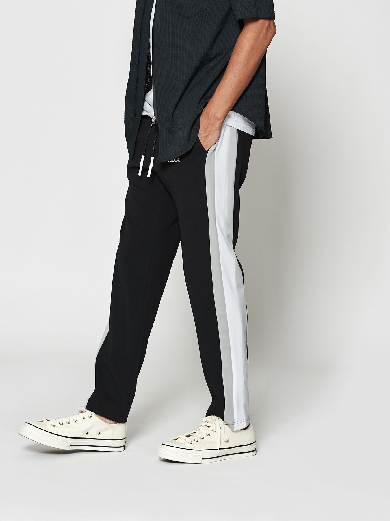 【予約品 10月9日(木) 締切】muta Track Pants / トラックパンツ / ブラック【Acanthus × muta MARINE】