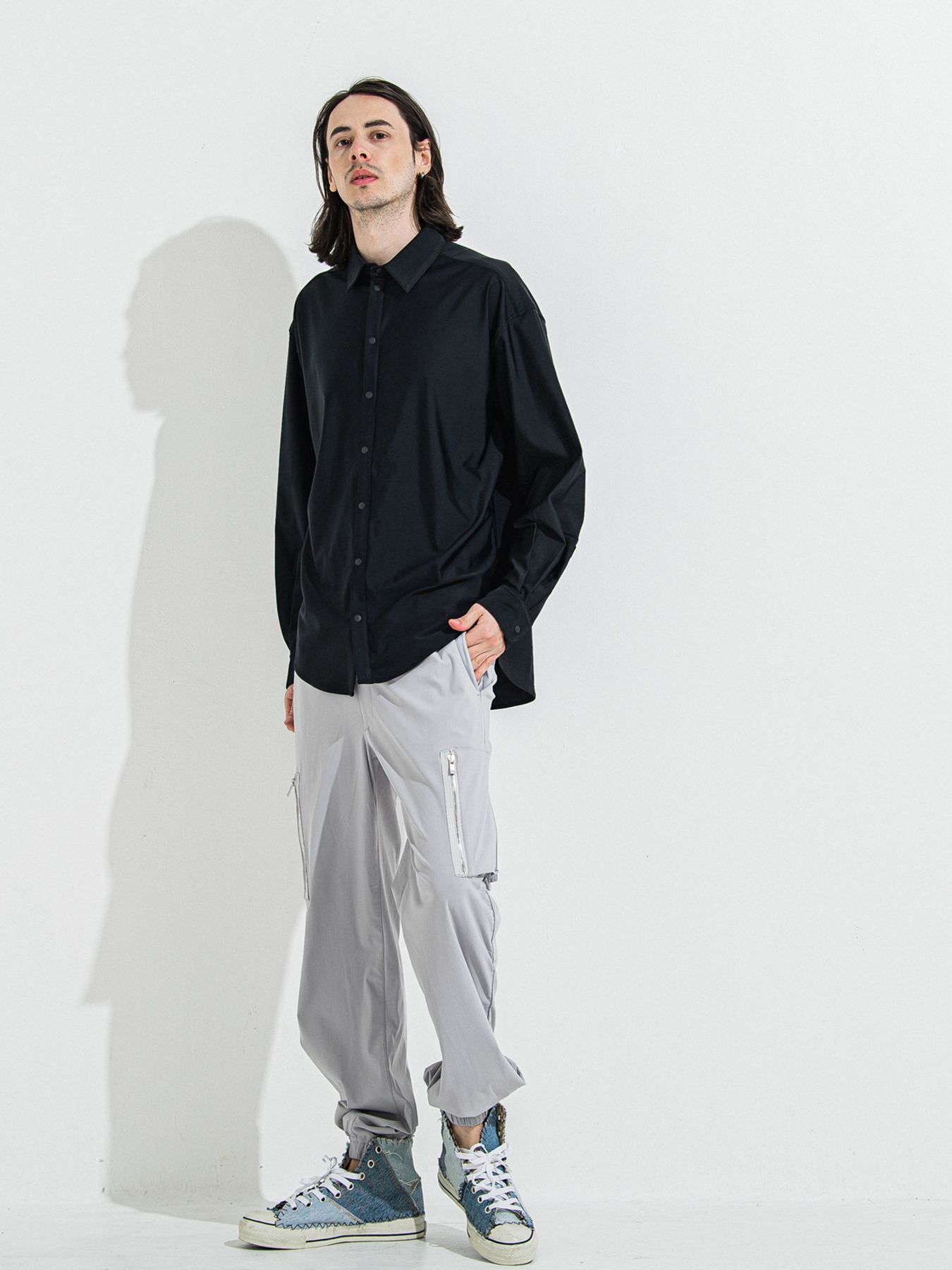 【予約品 】DAVID NYLON CARGO PANTS / デヴィッドナイロンカーゴパンツ / グレー