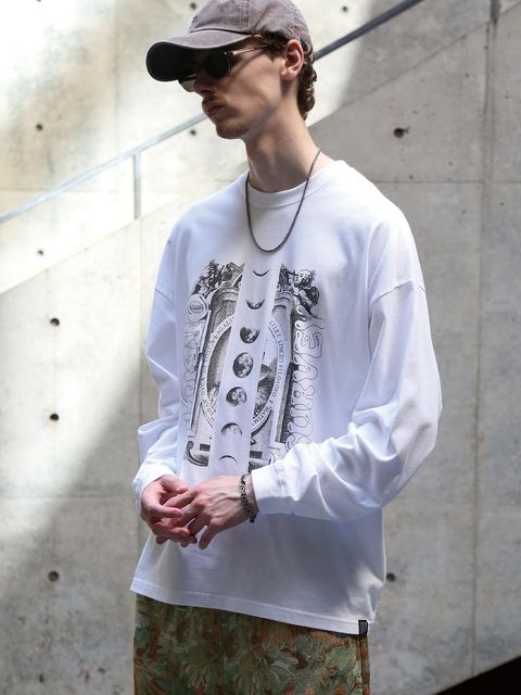 【予約品】ORBITAL WIDE-TEE / プリントワイドTシャツ / ホワイト