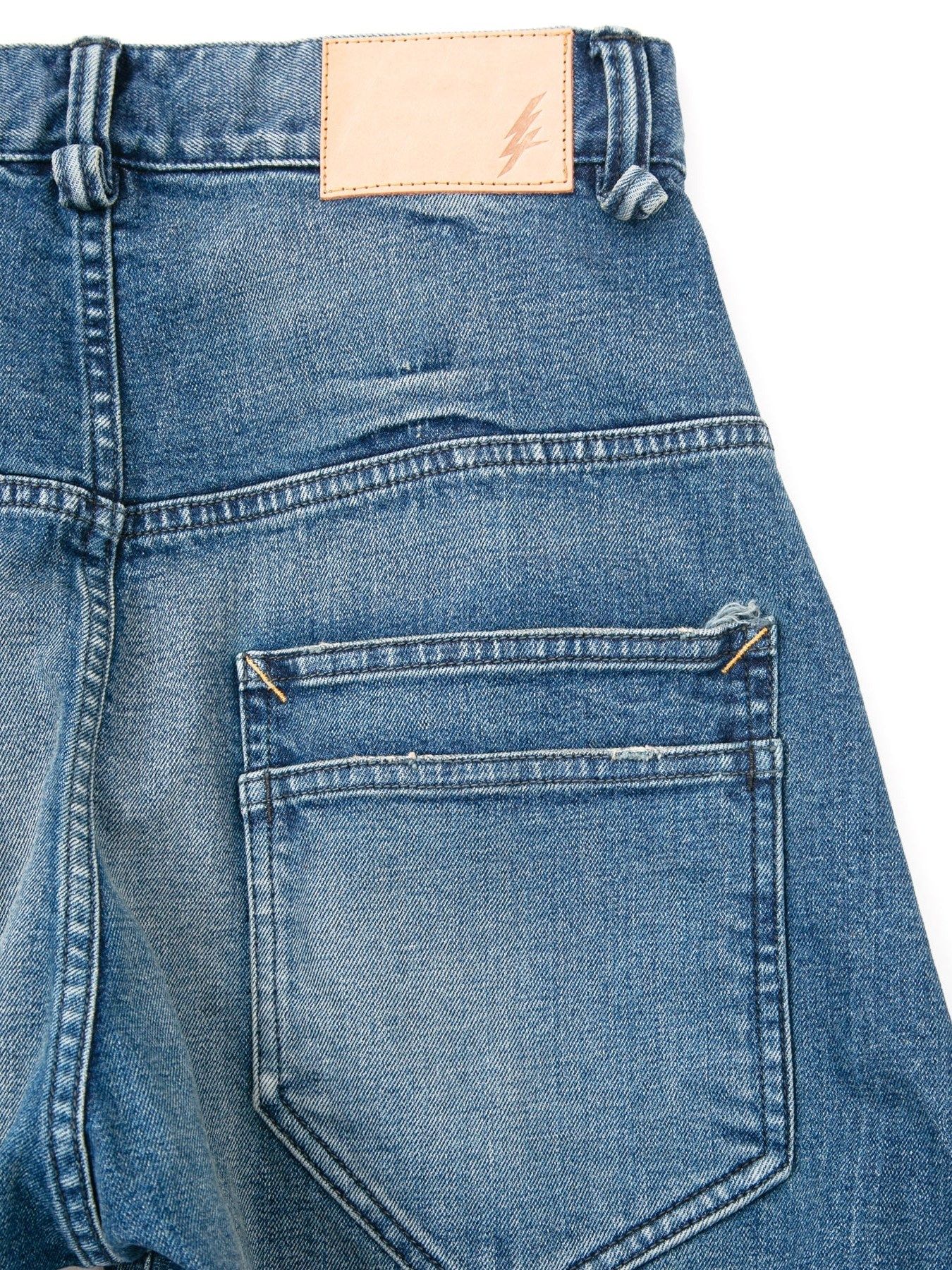 12.5ozオーガニックコットン ストレッチデニム 3D ワイドストレート ジーンズ / Wide Straight Jeans / RAD CLUB（ラッドクラブ） / インディゴ