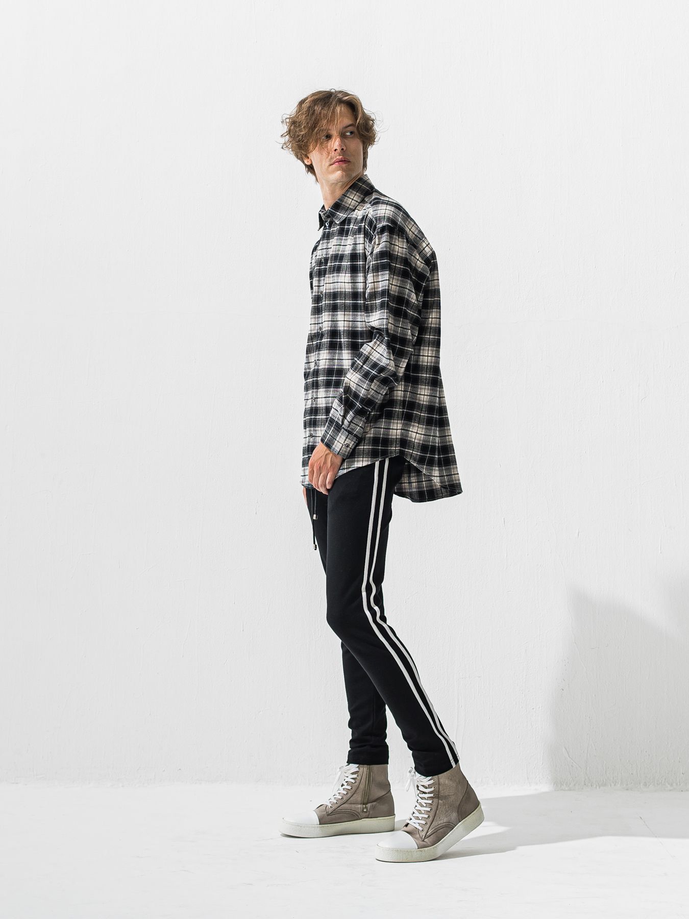 【予約品 9月6日(日) 締切】FLANNEL JACK SHIRTS / オーガニックコットン フランネルチェック ジャックシャツ / ブラック