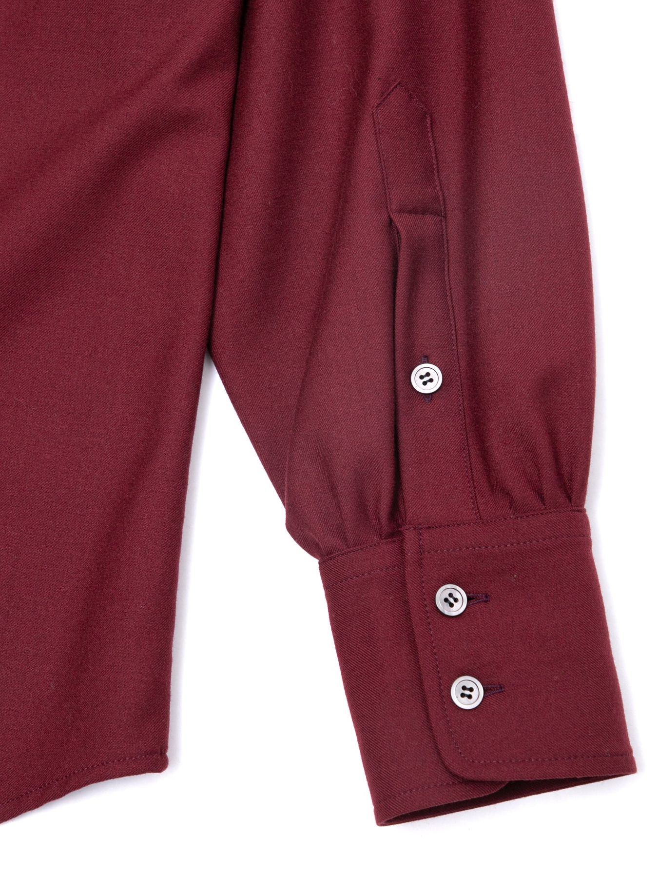 ウォッシャブル ウールレーヨンポリ ツイル ドレスシャツ / BURGUNDY