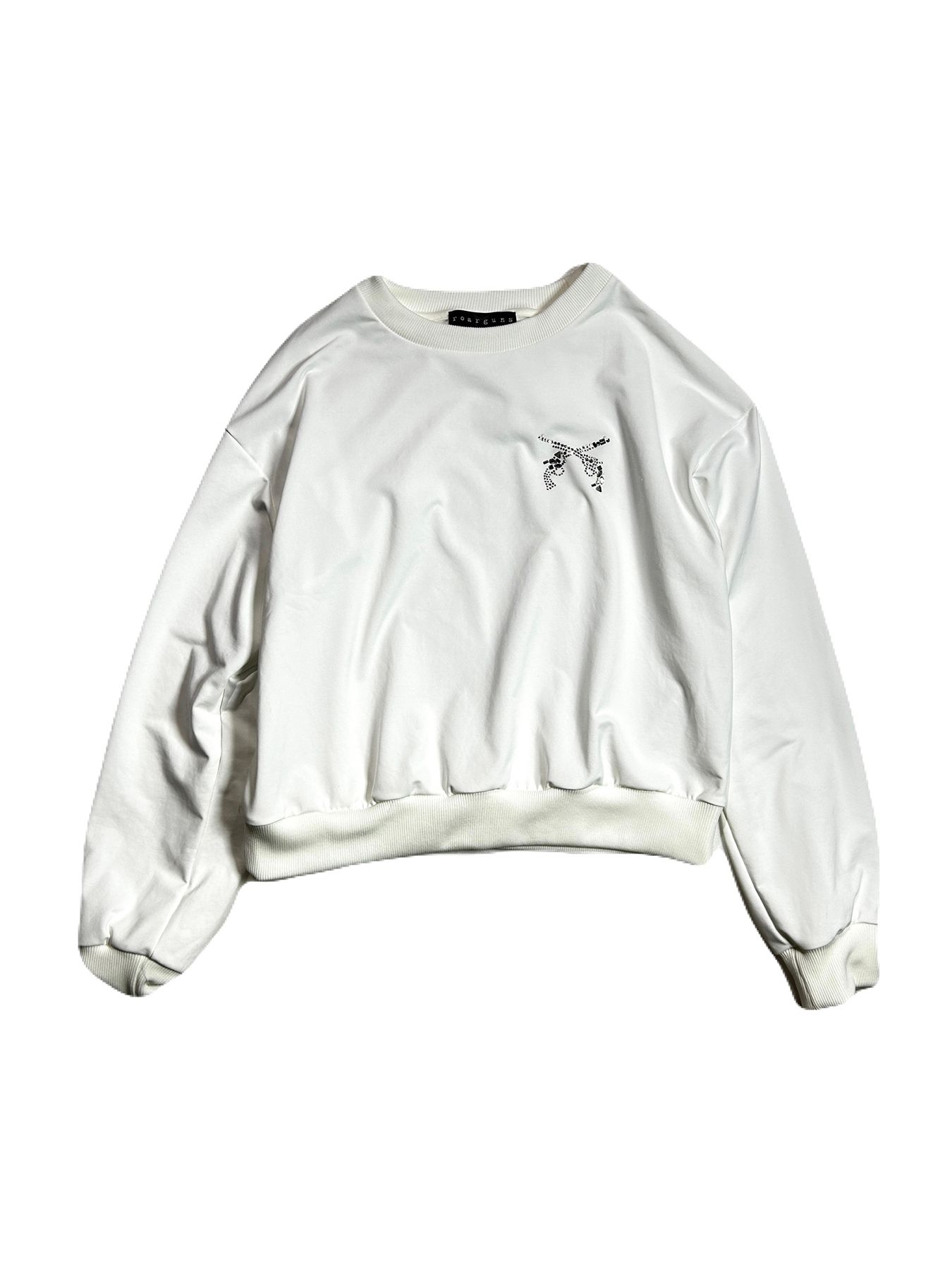 【予約品 8月10日(日) 締切 】WOMENS SMALL CROSSGUN SWEAT / スモール クロスガン スウェット / クリスタル オフホワイト