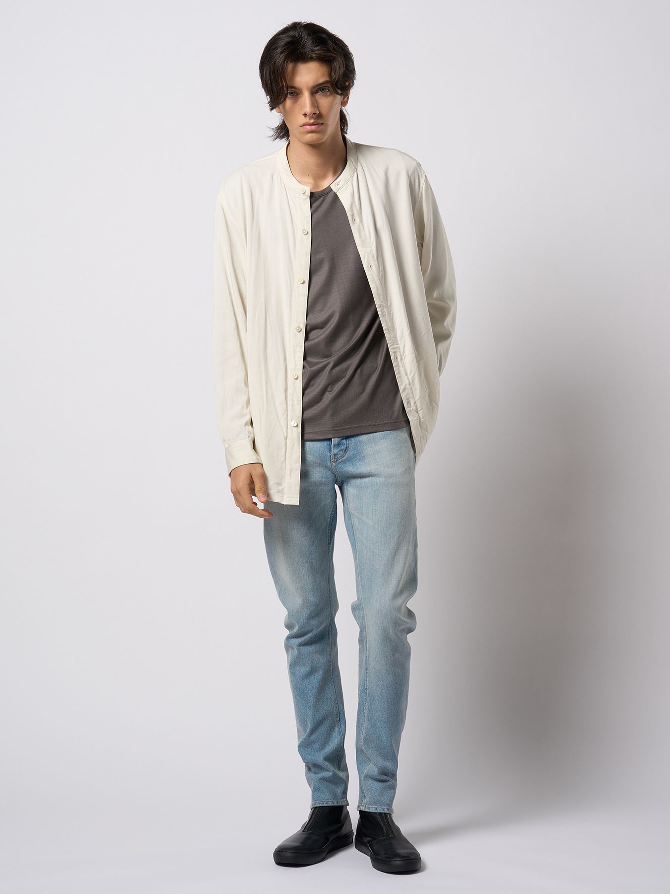 【予約品 9月23日(火) 締切】slim banana denim / スリムバナナデニム / アイスブルー