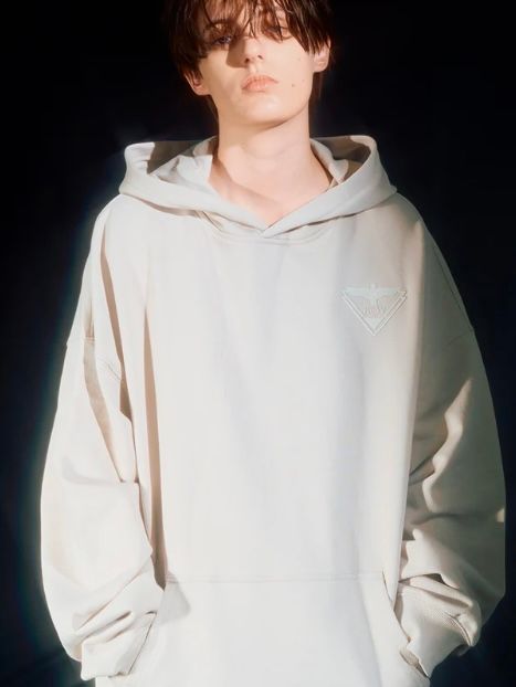 BOY LOGO Patch Hoodie Parka / パーカー / ベージュ