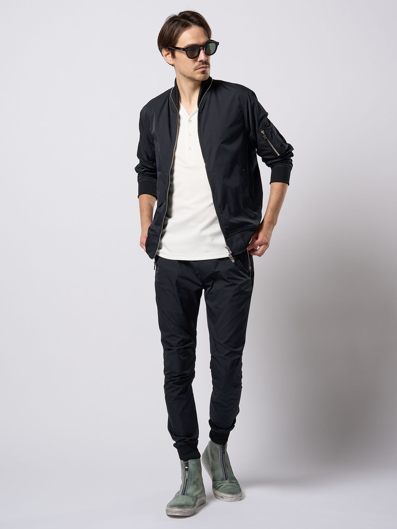 【予約品 9月23日(火) 締切】front zip bootie / フロントジップ ブーティー / ダストグレー