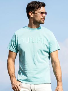 ビッグロゴインバーテッドTシャツ / サックス