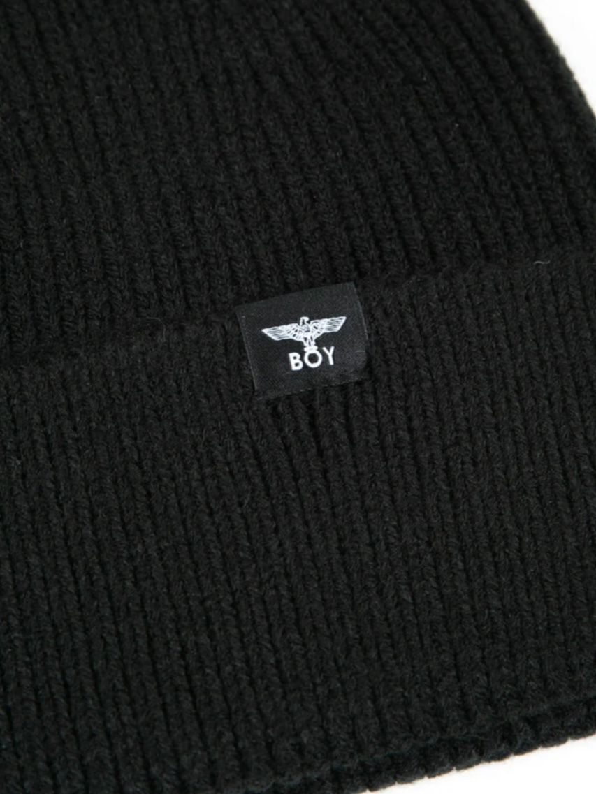 BOY RHINESTONE KNIT CAP BLACK×ブラック【B224N9000502】
