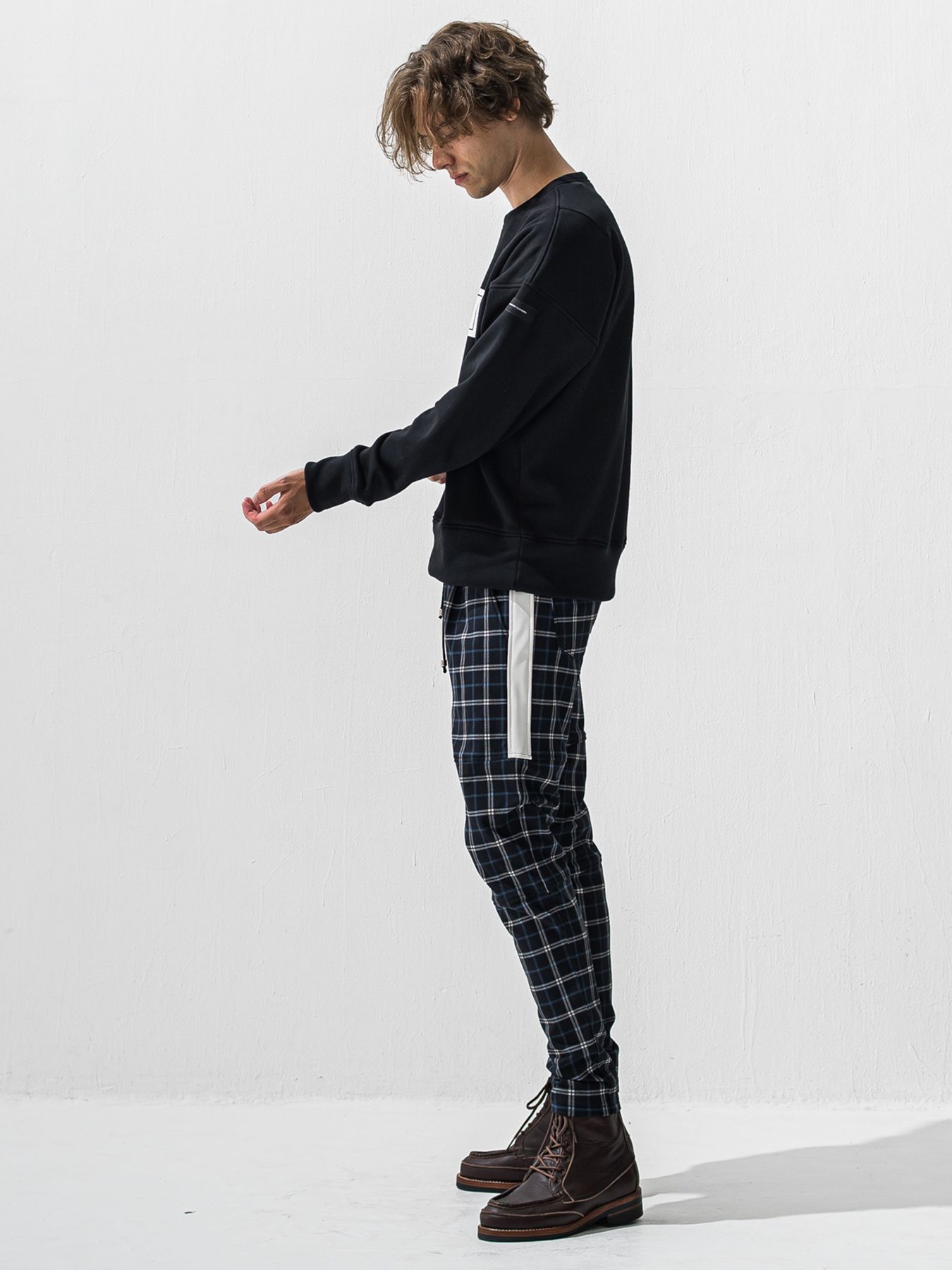 【予約品 9月6日(日) 締切】BOX VELOURS FLEECE DROP TRAINER / ボックスロゴ 裏起毛 ルーズトレーナー / ブラック