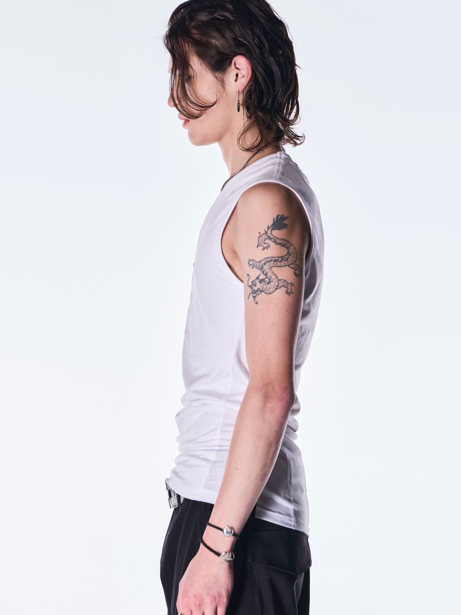 【予約品 6月29日(月) 締切】BEATENJIKU Henry Tank Top / ヘンリーネック タンクトップ / ホワイト