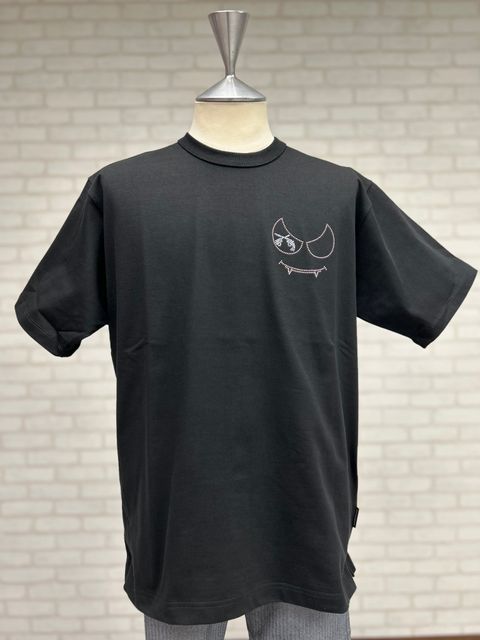 FACE TEE /スワロフスキークロス Tシャツ / ブラック