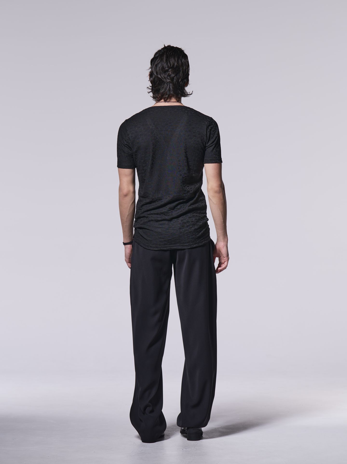 《予約品》 Henry Neck T-Shirt / ヘンリーネックTシャツ / ブラック