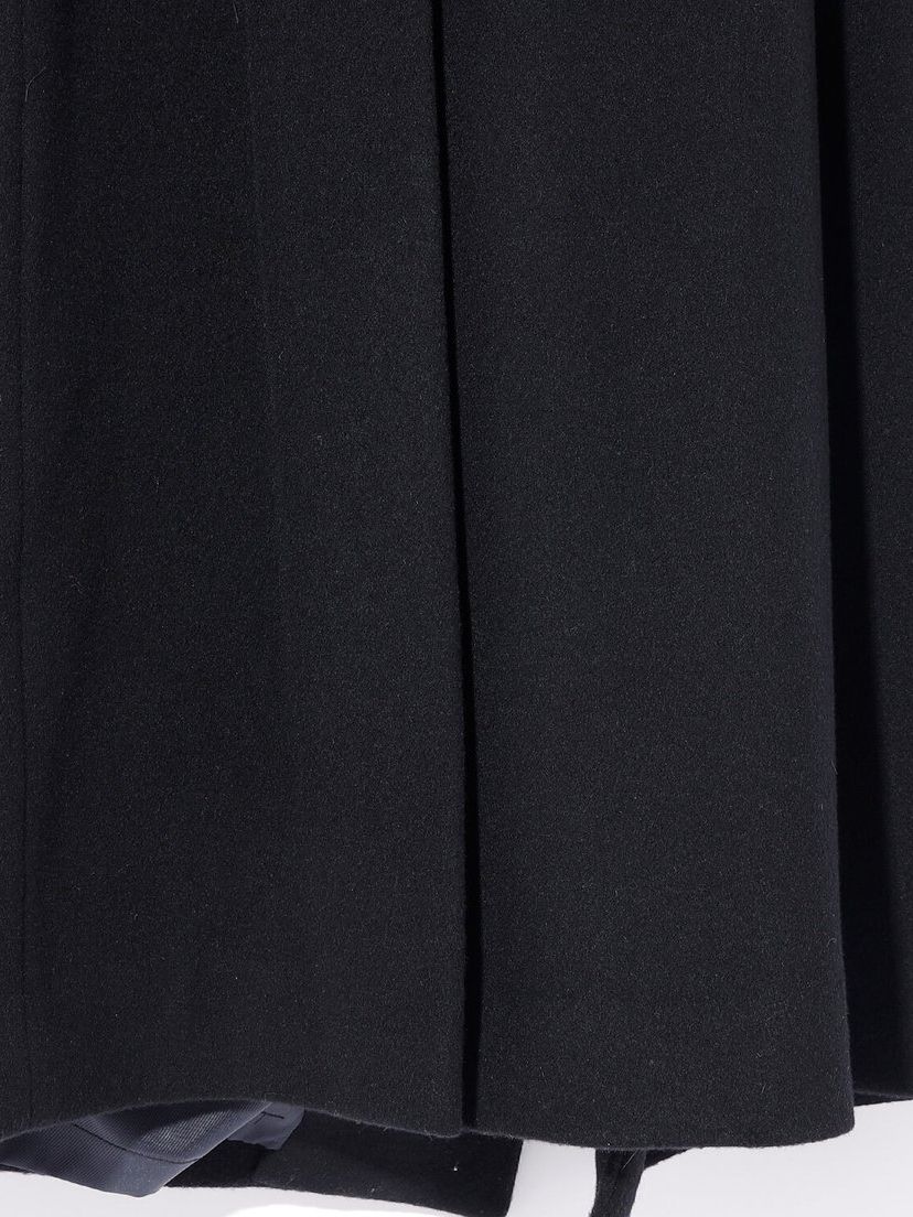 Beaver Wool High collar Wrap Maxi Coat / ブラック 【ys Yuji SUGENO】