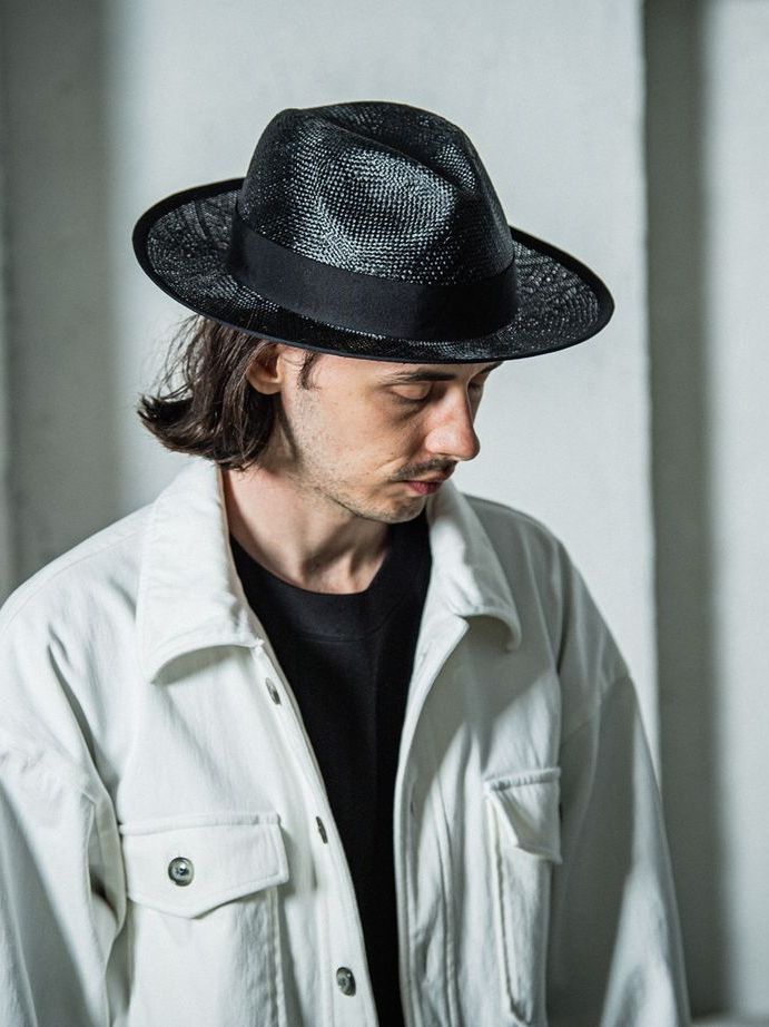 《予約品11月17日19時締め》 STEVIE STRAW HAT / ストローハット / ブラック