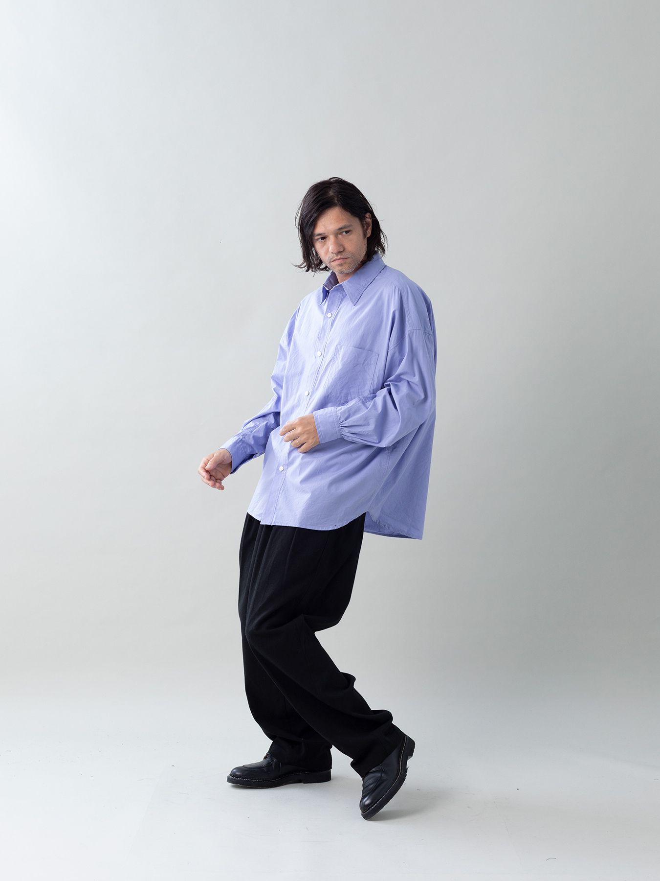 【予約品 5月6日(水) 締切】DRIFT-SHIRTS / ワイドシャツ / サックス