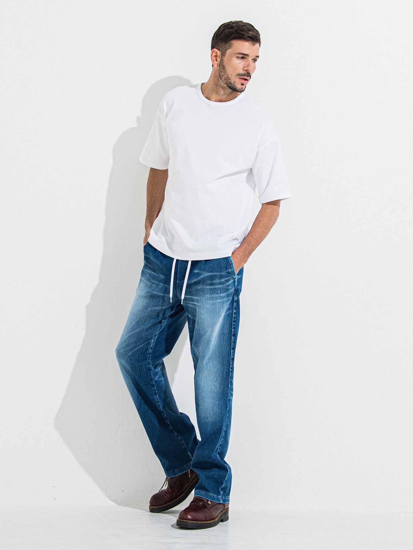 【予約品 】YOAKE PHOTO OVER TEE /  フォトオーバーサイズTシャツ / ホワイト