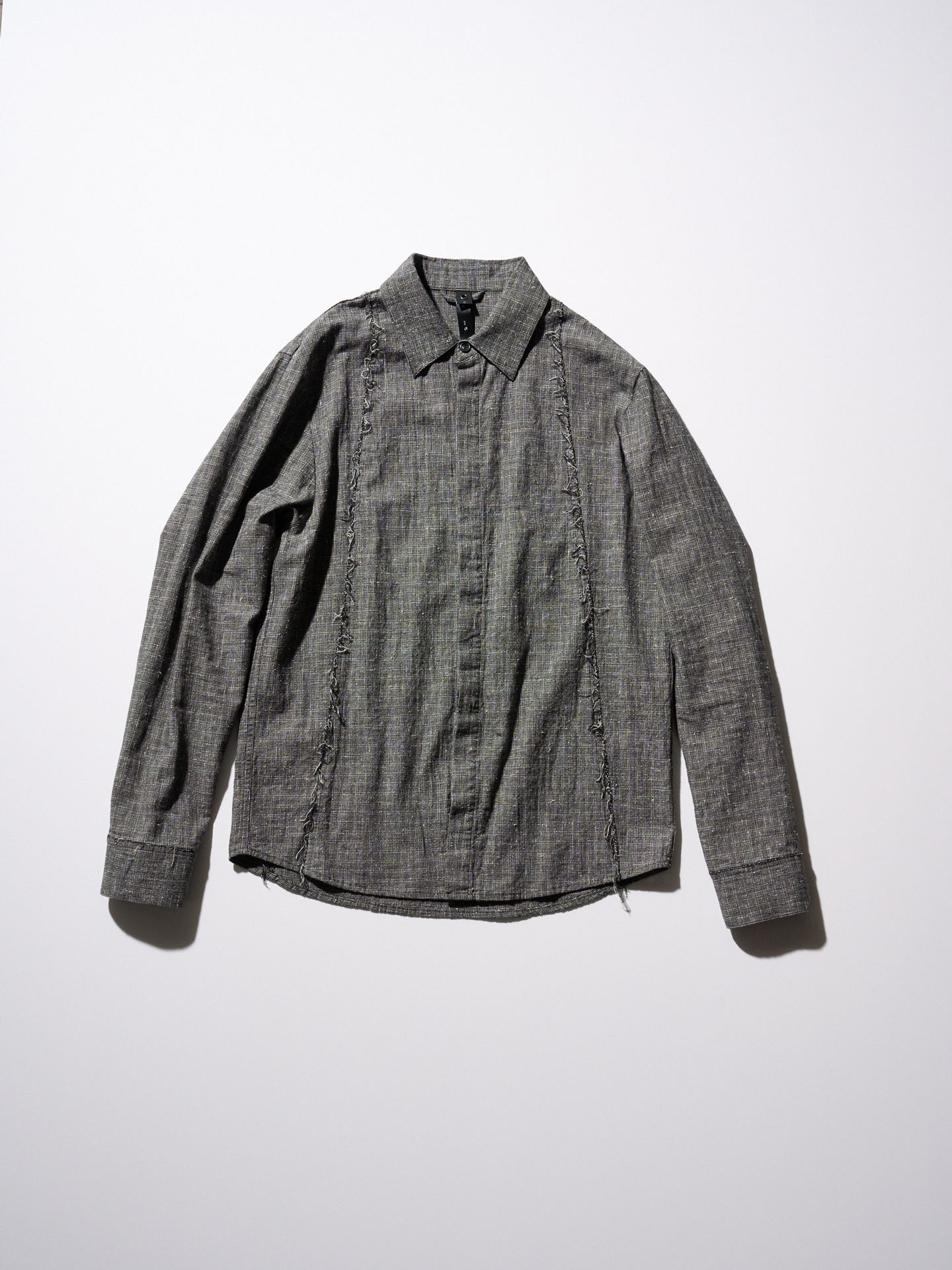 【予約品9月19日 10時締め】 switching texture shirt / シャツ / ブラック
