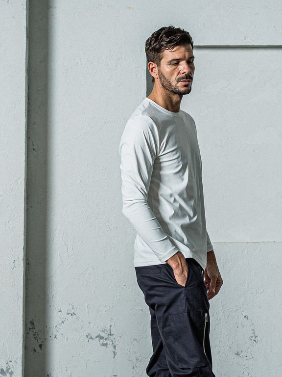 《予約11月17日19時締め》 nylon longsleave Tee / ルーズTシャツ / ホワイト