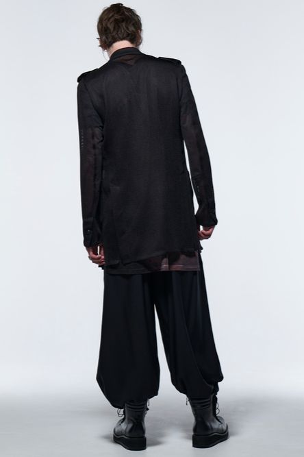 《予約品》 極太ガウチョパンツSharringWideTuckSlacks / テンセルギャバジンブラック 【kiryuyrik】 2023年4月以降入荷予定