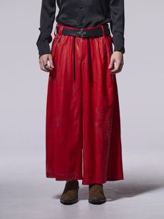 《予約品》 HAKU ジャージWideTuckSlacks / ワイドタックスラックス / レッド