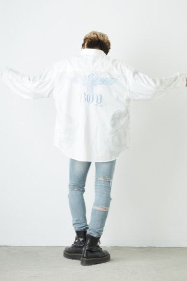 MARINE TASTE SHIRTS/ ホワイト 【BOY LONDON】