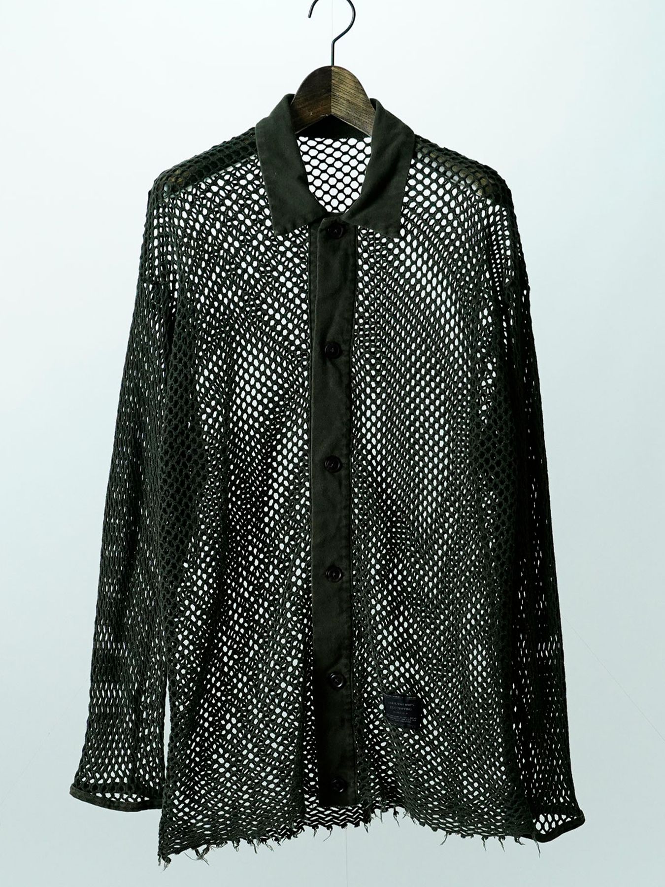 【予約品 11月9日(月) 締切】TRAWLCARDIGAN / ピグメントメッシュカーディガン / カーキ