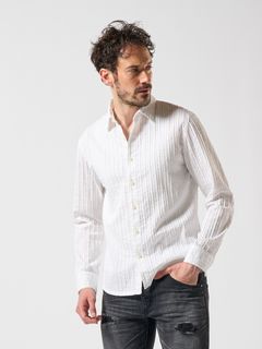 【予約品】 stripe shirt / ストライプシャツ / ホワイト