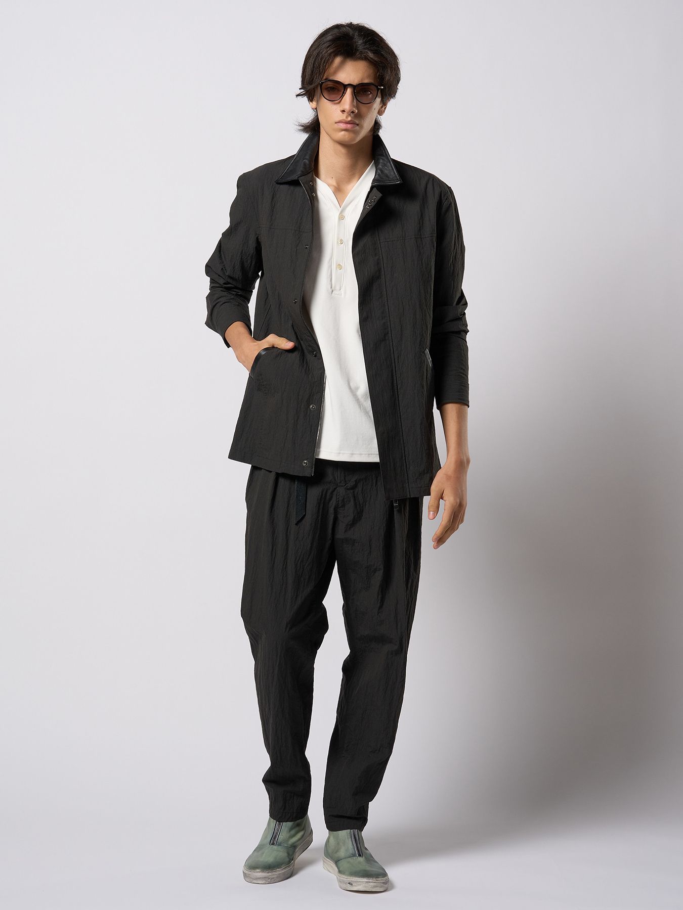 【予約品 9月23日(火) 締切】zip coverall jacket / ジップ カバーオール ジャケット / チャコールブラック