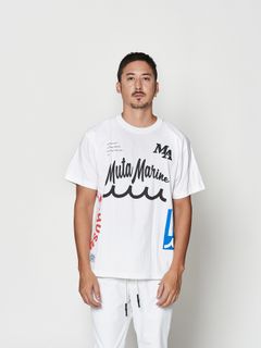 【予約品 10月9日(木) 締切】muta Test Print Tee / Tシャツ / ホワイト【Acanthus × muta MARINE】