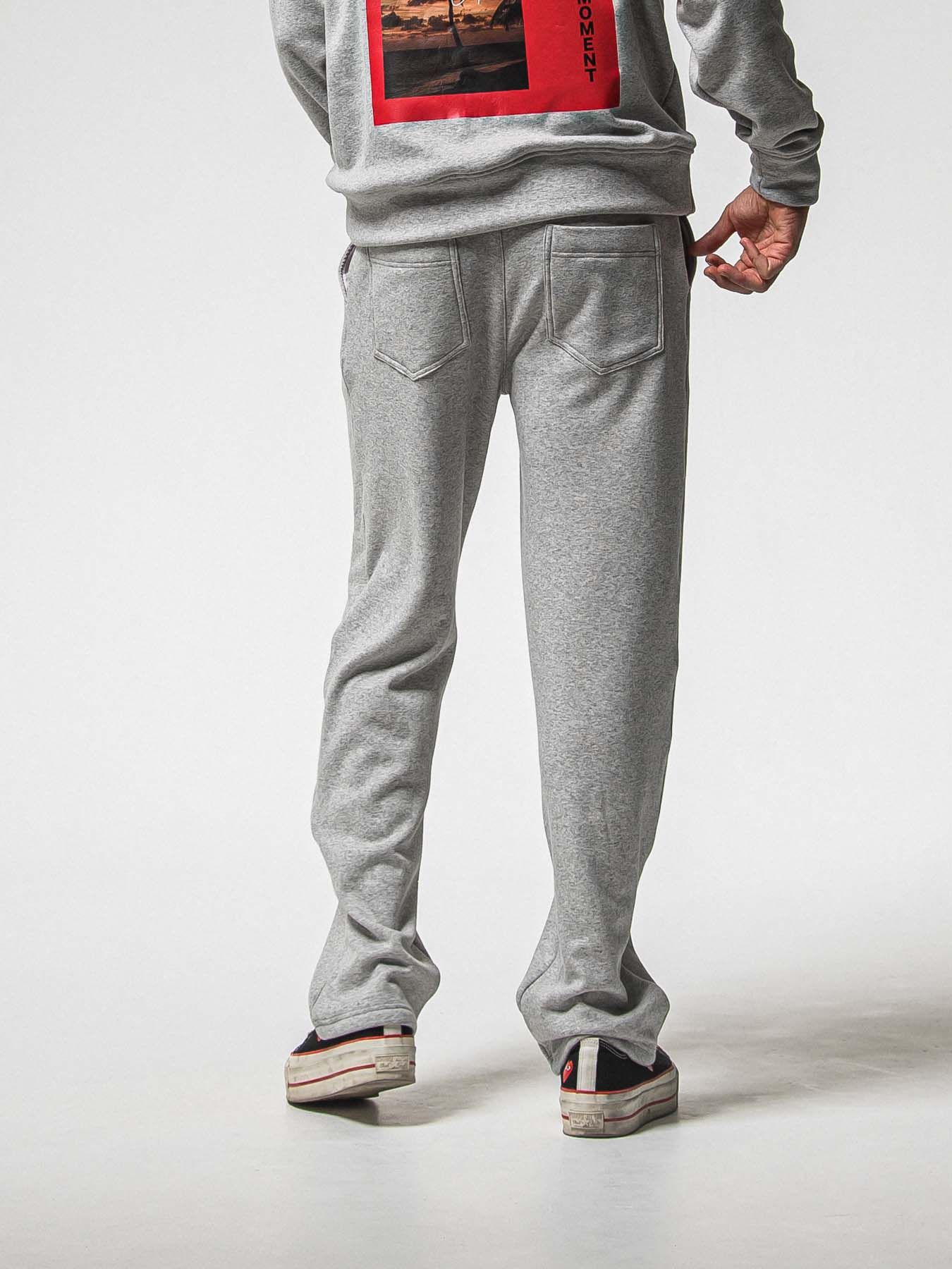 【予約品 8月31日(日) 締切】 VELOURS FLEECE WIDE TUCK PANTS / ベロアフリース ワイドタックパンツ / グレー
