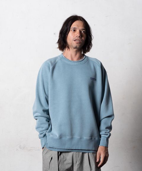 【予約品10月20日(日）締め】 DARKLAYER プリント入り/ スウェット / サックス