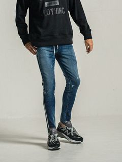 《予約9月1日18時締め》 EX denim jersey  BLINDLINE   PT  / ラインパンツ / ディンドブルー