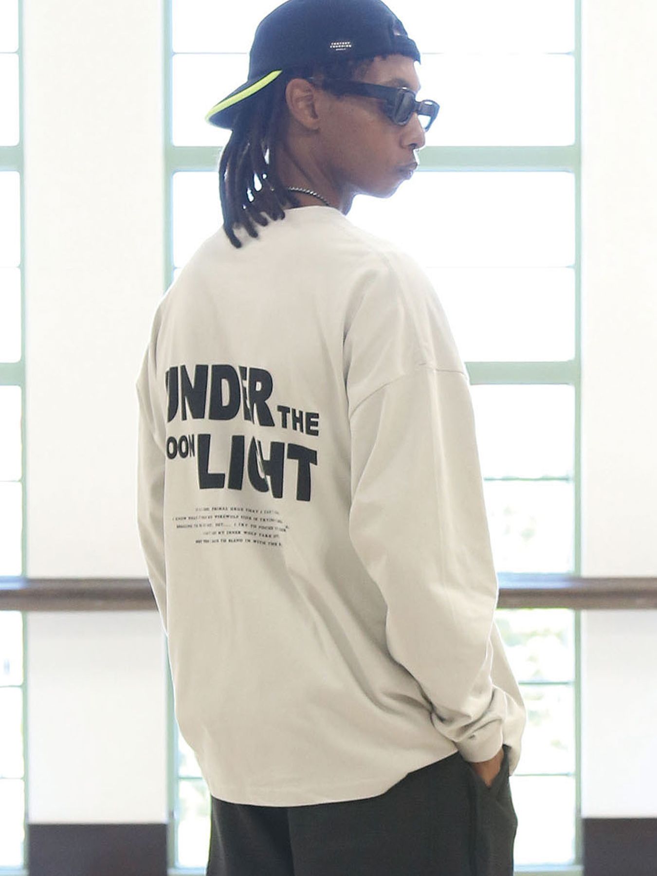 HIDDEN-WOLF TEE / FROST-GRAY【QUOLT】