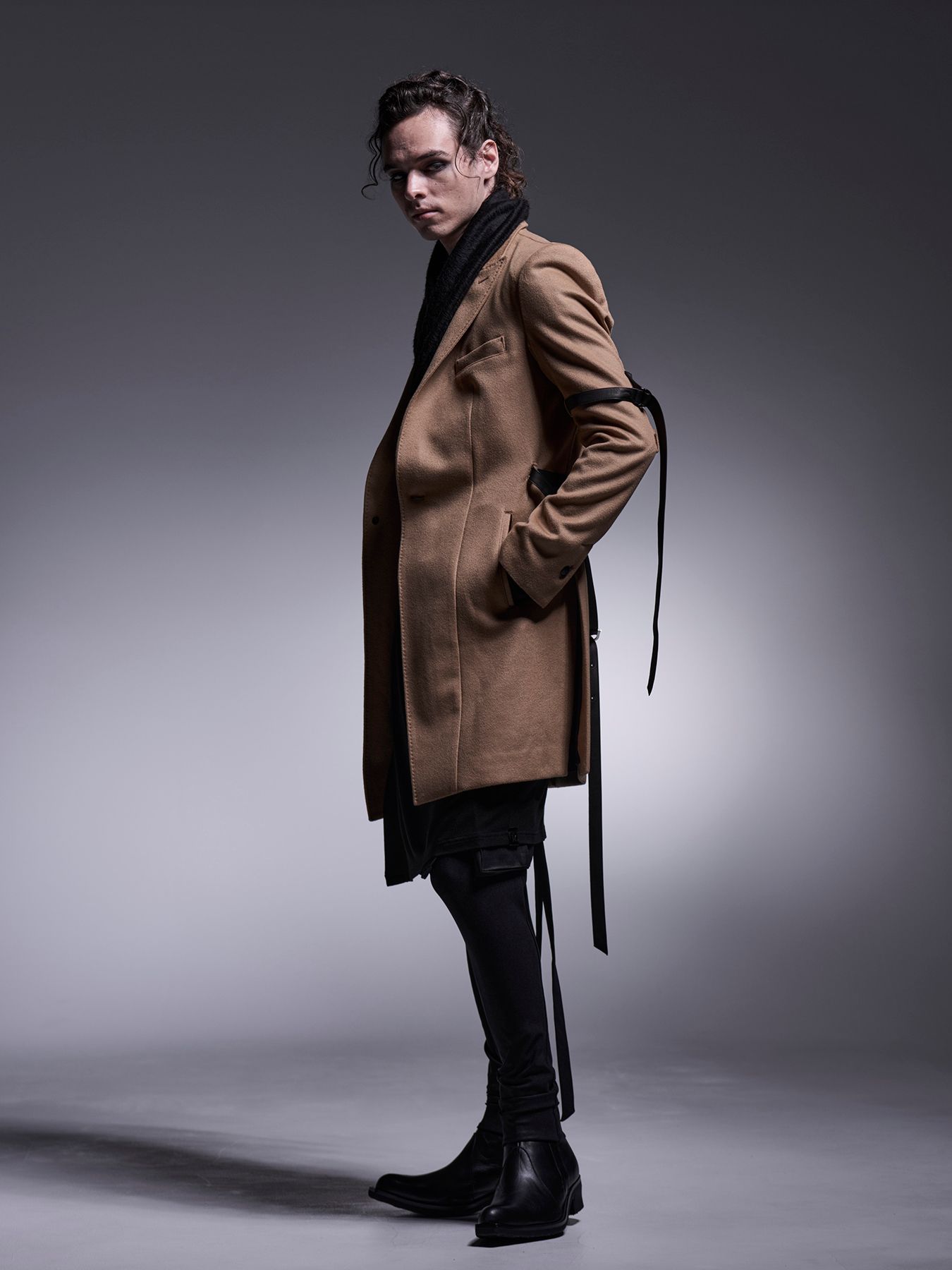 【予約品 7月13日(日) 締切】Belted Peaked Jacket / ベルテッドピークドラペルジャケット / キャメル