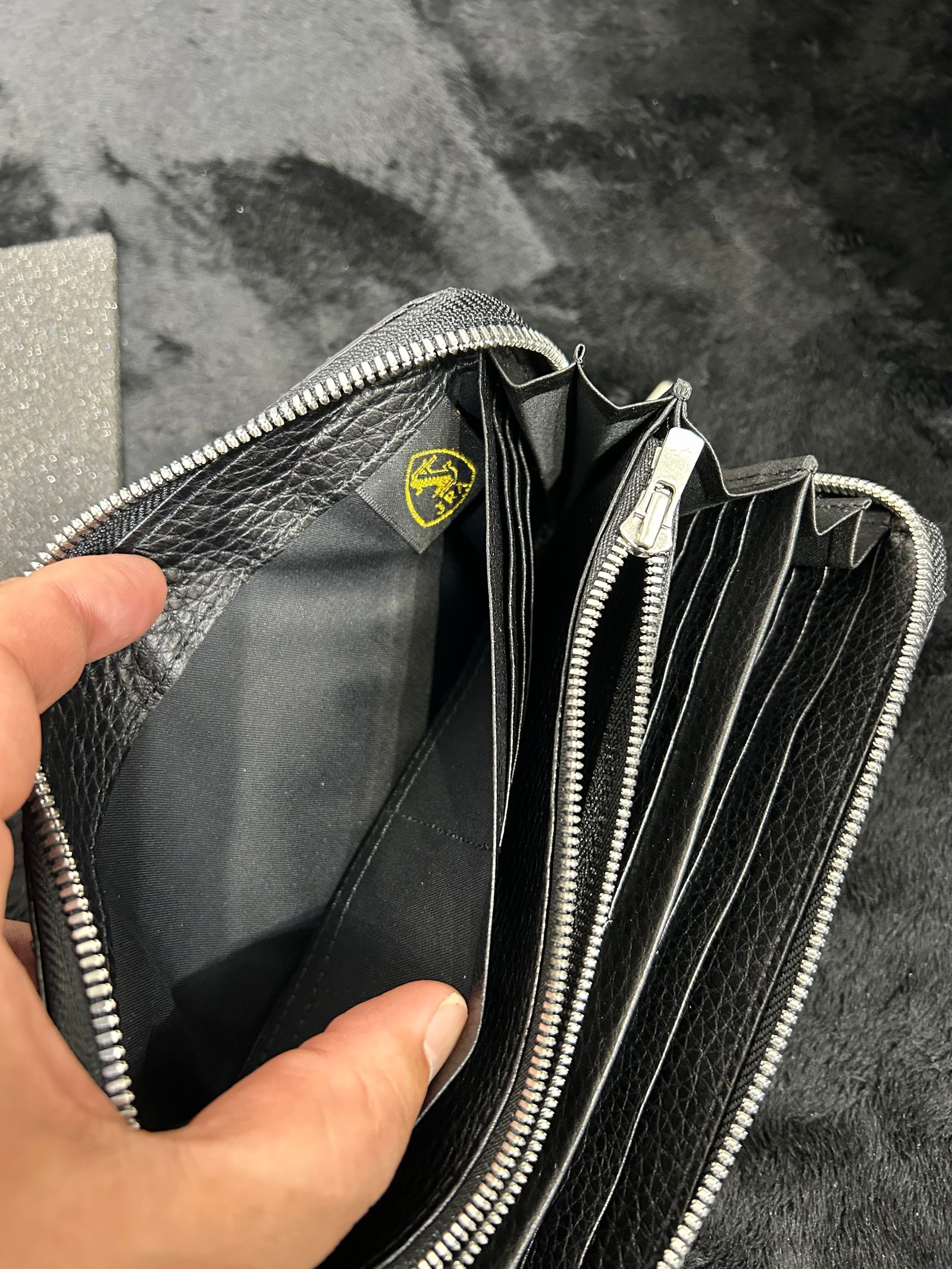 RoundZippSlitWallet / ラウンドジップウォレット / ブラックパイソン MADE IN JAPAN