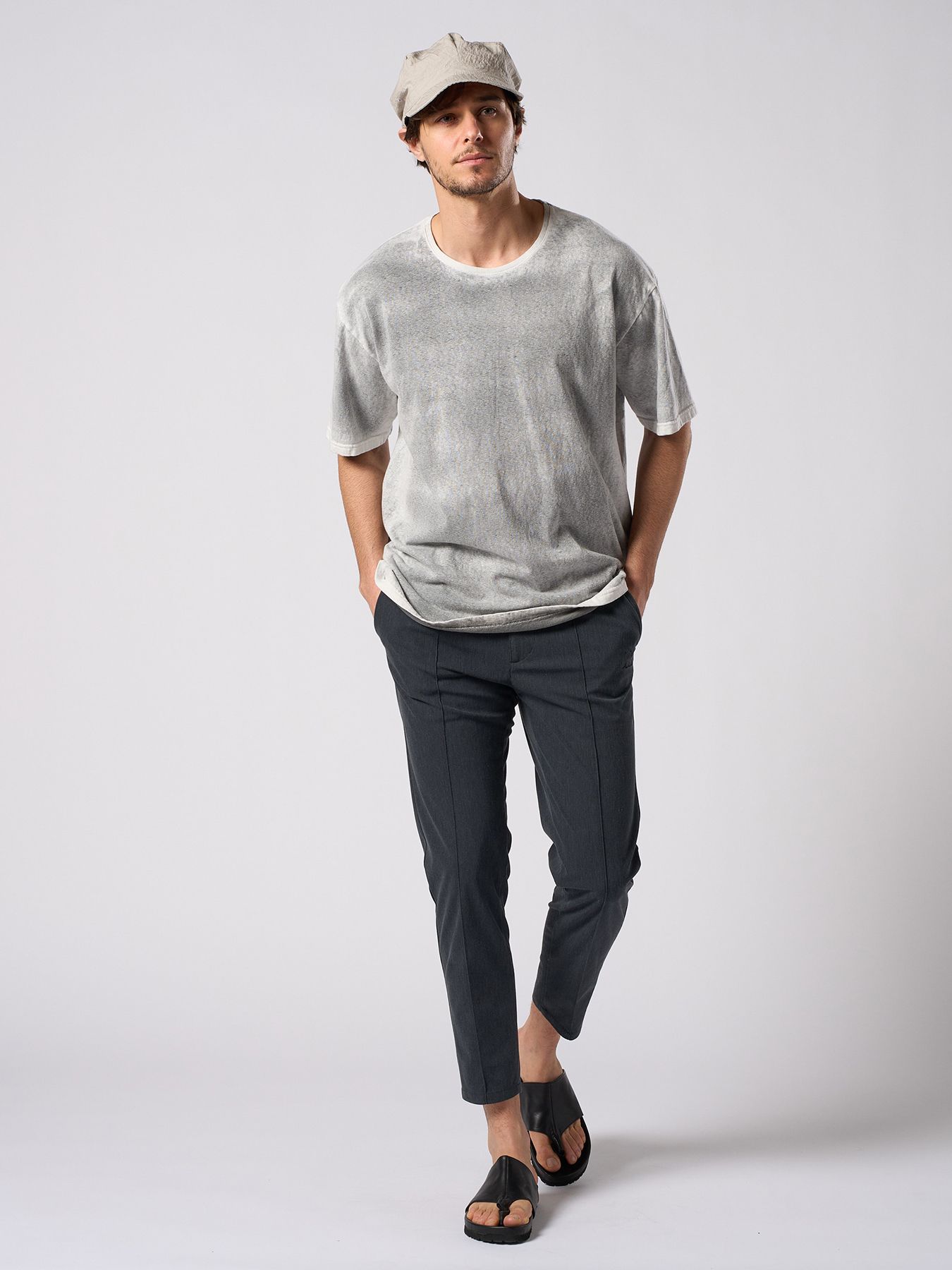 【予約品 1月25日(日) 締切】muta × wjk collection：smart pin-tuck slacks  / スマートピンタック スラックス / ブラック