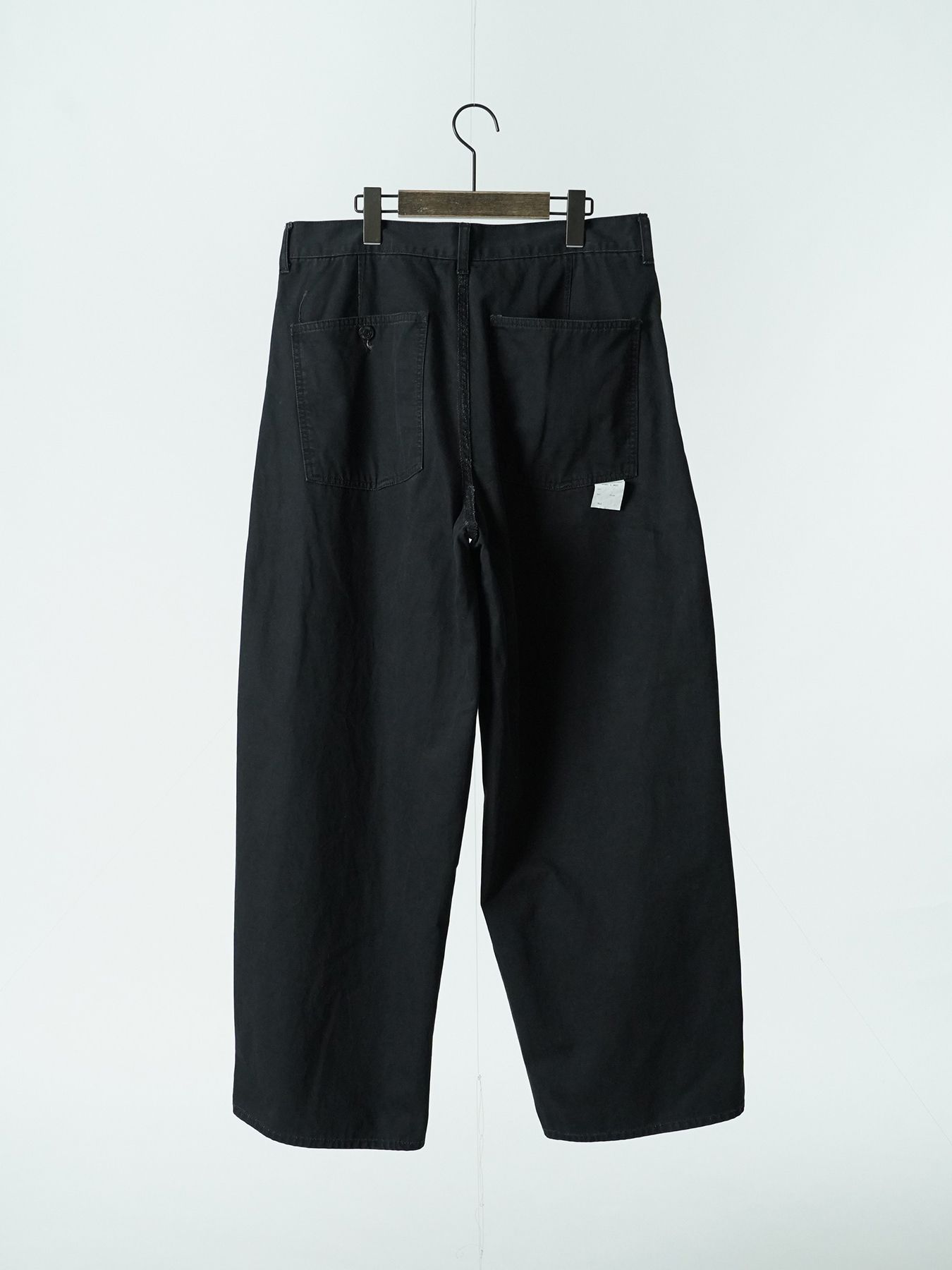 【予約品 5月6日(水) 締切】USN-MIRITARYHERRINGBONE aged / ユーズド加工 ミリタリーパンツ / ブラック