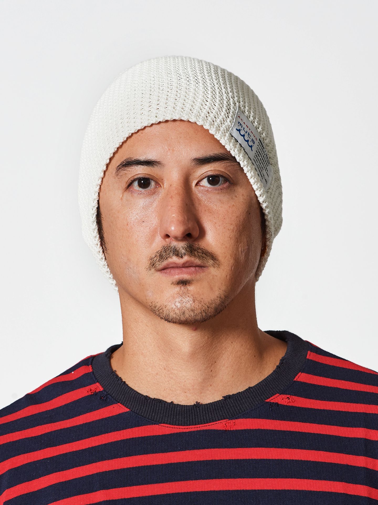 muta Mesh Back Pool Knit CAP / ニットキャップ / ホワイト 【Acanthus×muta】