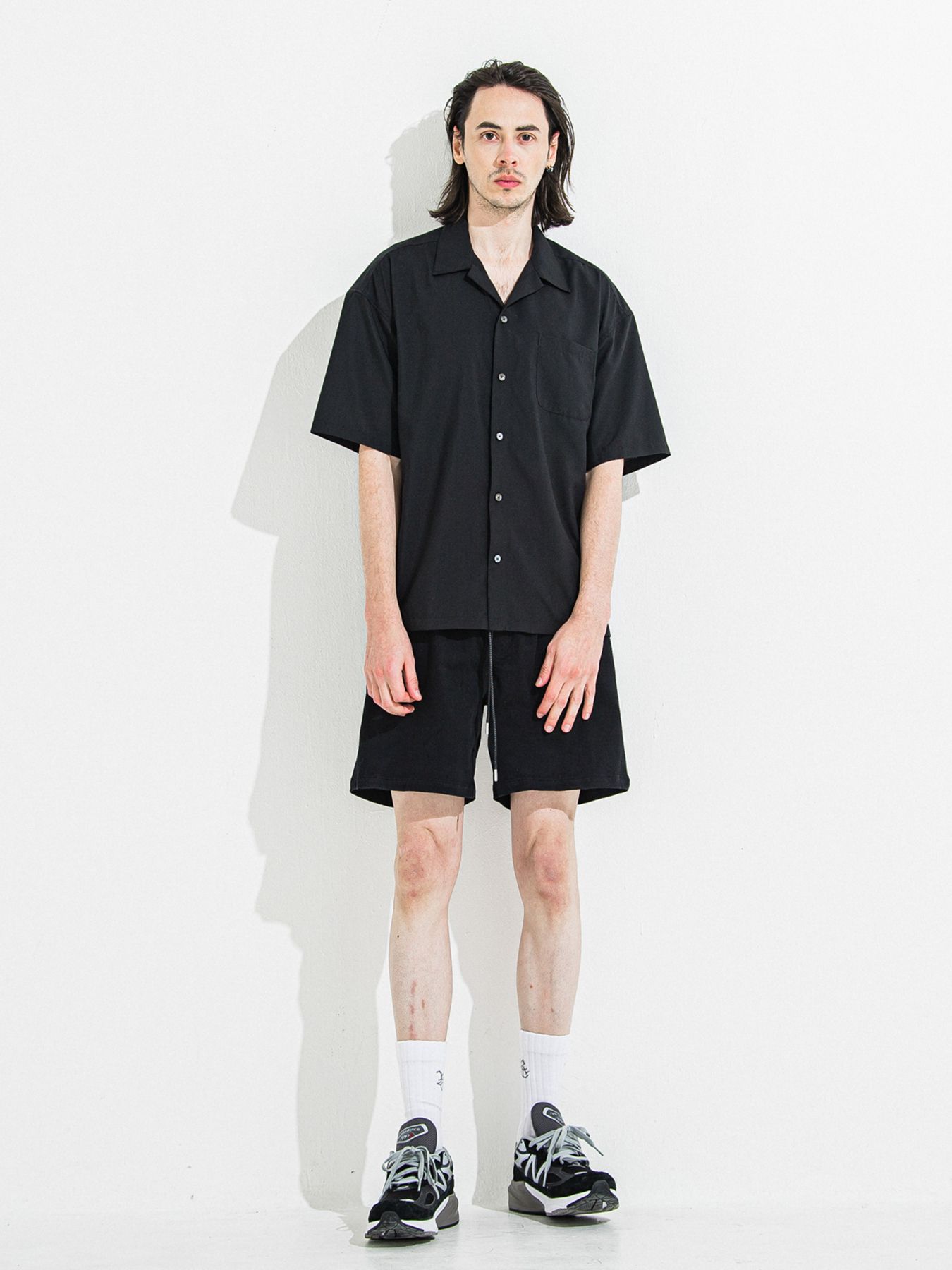 【予約品】DENIM JERSEY SHORTS / デニムジャージショーツ / ブラック