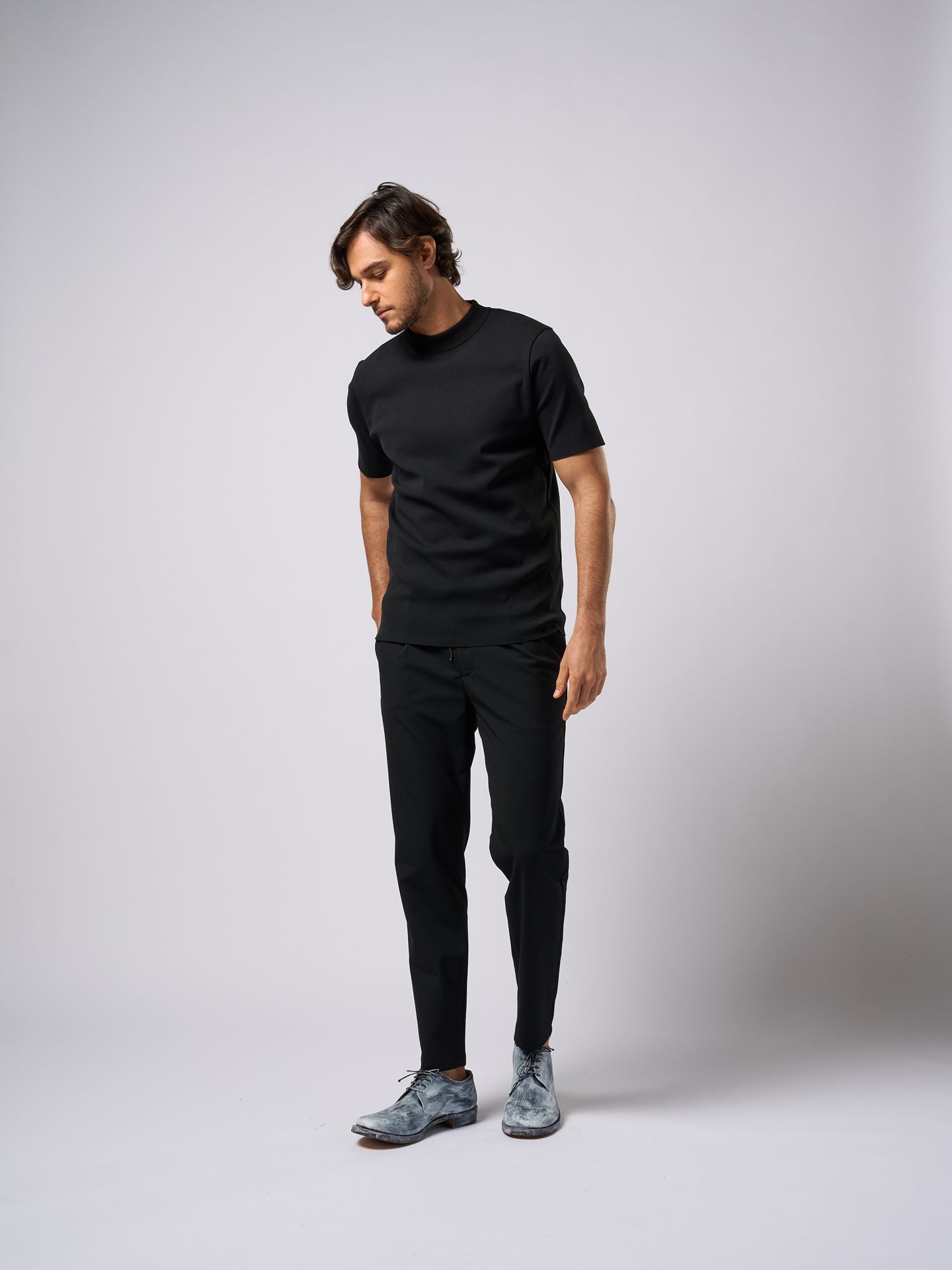 ct surf mock S/S / ニットソー / ブラック