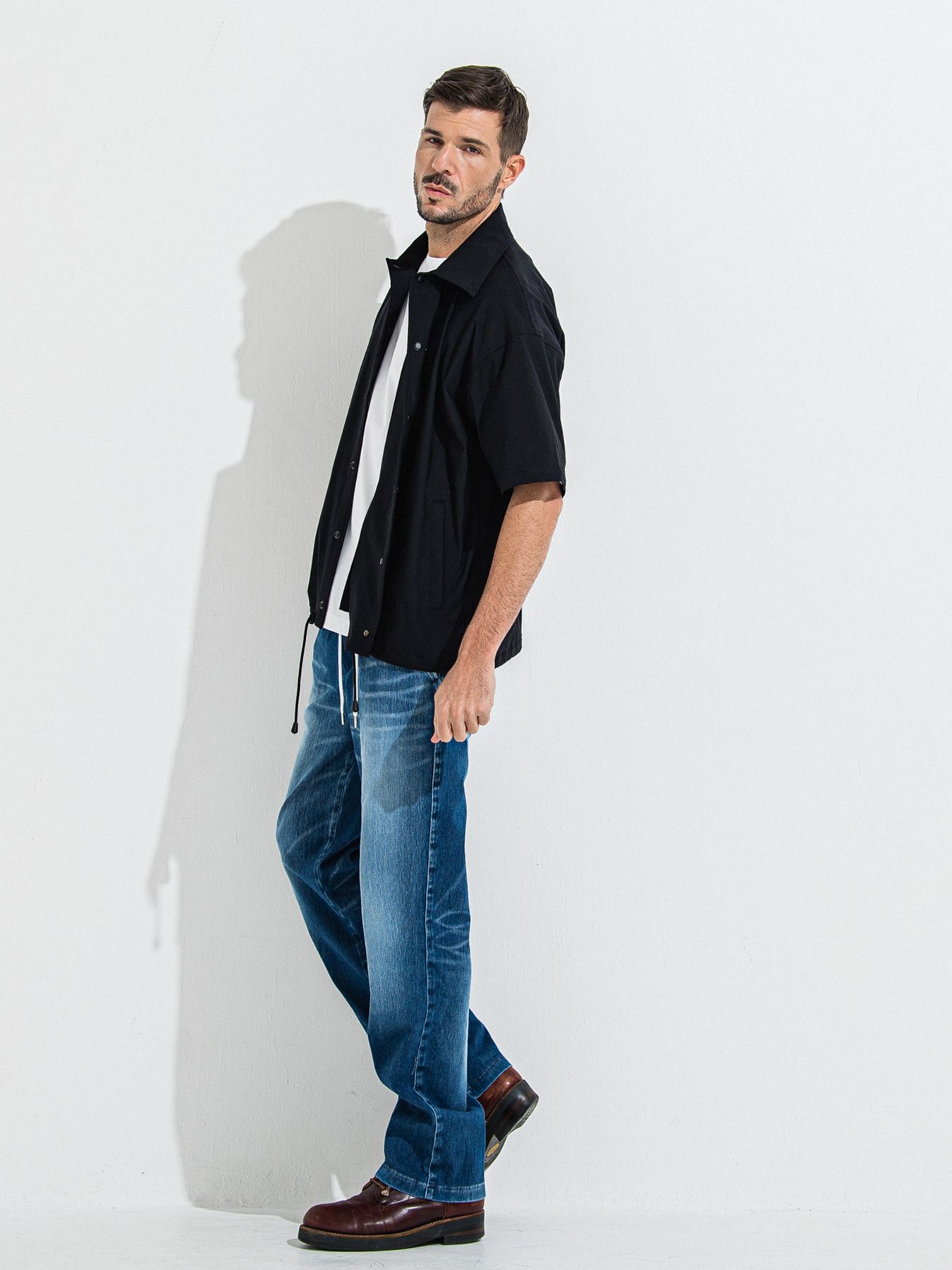【予約品 】DENIM JERSEY WIDE PT / デニムジャージワイドパンツ / ダークインディゴ